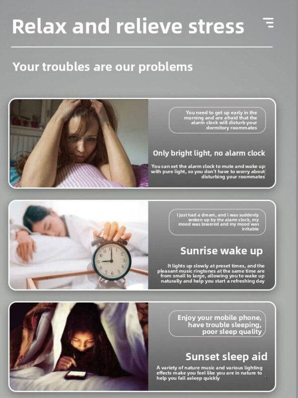 ec18e713-39bc-4dfb-bdba-45ca0ee7662c.jpeg Simulated Sunrise Nature Wake-Up Light Dormitory Wake-Up Light Timed Light Sunrise Alarm Clock Wake up Early Handy Gadget